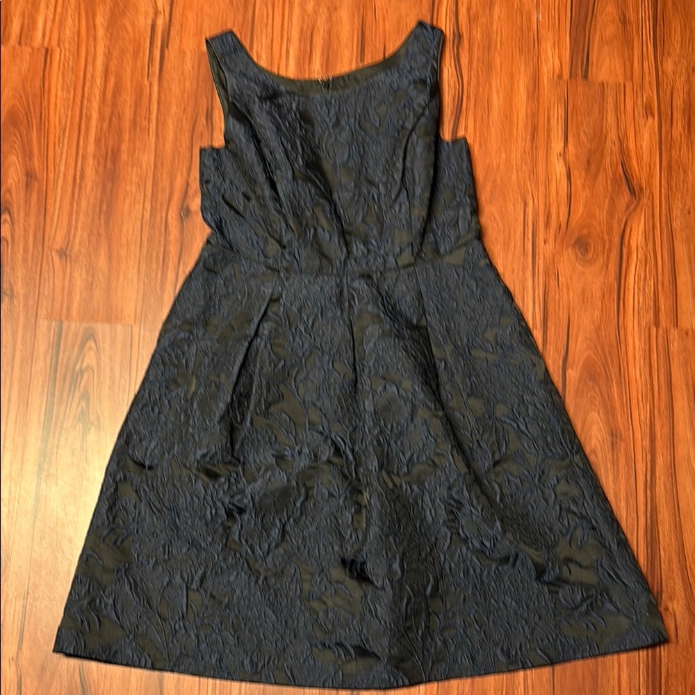 NWT!  Talbots, Size 12, Elegant Black with Blue Sleeveless Dress